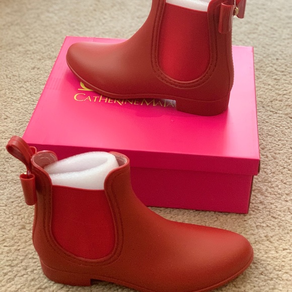 catherine catherine malandrino briellie bow chelsea rain boot